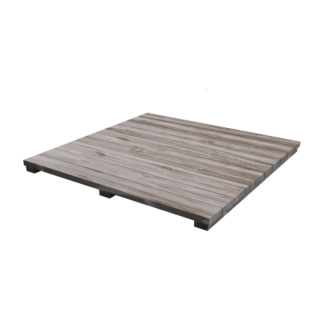 Výplň z drásaného akáciového dřeva šedá do modulárního stolu BGE